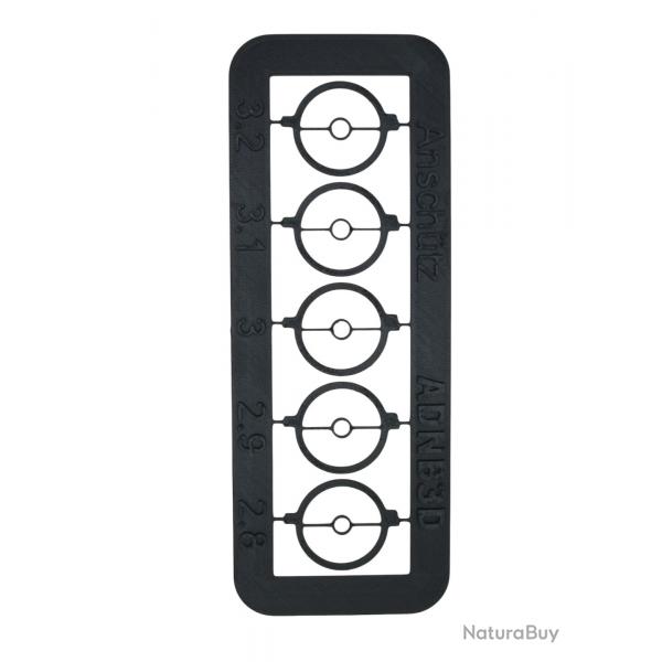 plaquette d'inserts pour guidon Anschtz anneau central de 2.8  3.2 mm