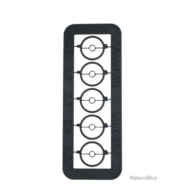 plaquette d'inserts pour guidon Anschtz anneau central de 3.3  3.7 mm