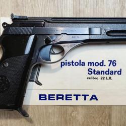 Pistolet semi-automatique BERETTA mod. 76 - Cal. 22 LR - 1 chargeur (Occasion bon état)