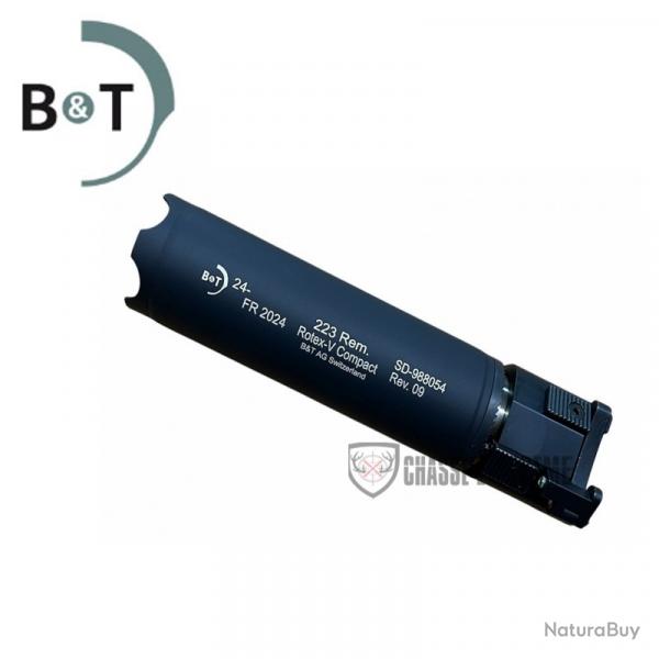 Silencieux B&T Rotex-V Compact Cal 223 Rem pour Cache Flamme M4 Noir