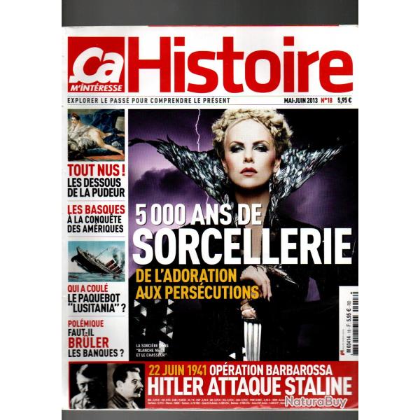 a m'interesse histoire 18 de 2013, 5000 ans de sorcellerie, lusitania, chirurgie esthtique 1900