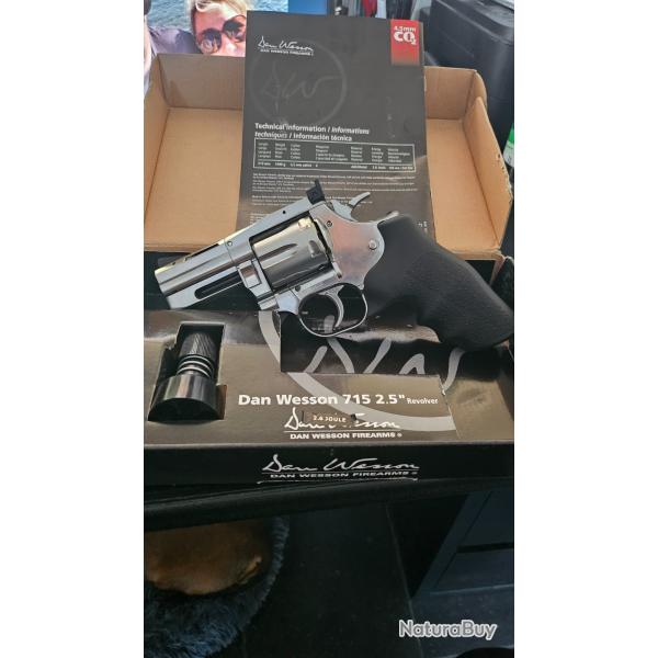 Dans wesson 715 2,5 pouces 4,5 mm plombs