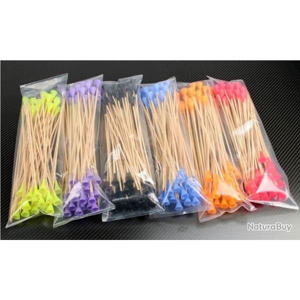 Dards / Flchettes Alex en bambou - Pack de 10 (4)