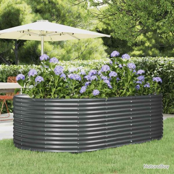 Lit surlev de jardin Anthracite Acier enduit de poudre