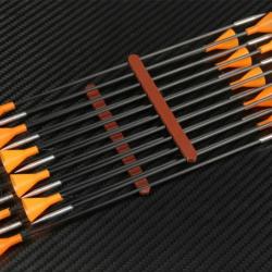 Dards / Fléchettes Alex en carbone avec pointes acier - Pack de 10 (Orange) (3)