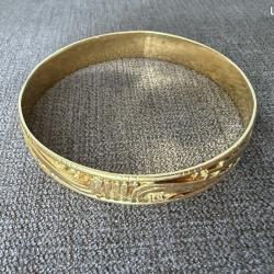 Lourd bracelet ancien en or 18 carats - Artisanal - 19 cm