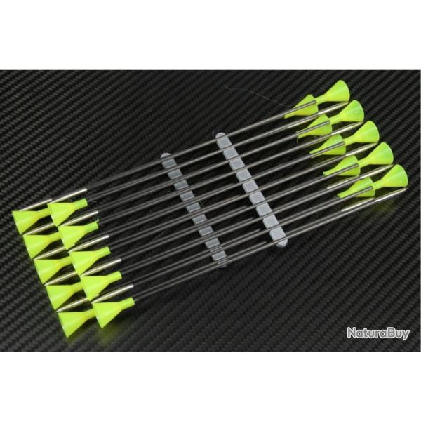 Dards / Flchettes Alex en carbone avec pointes acier - Pack de 10 (jaune) (4)