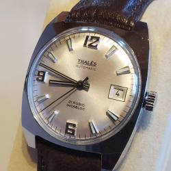 Montre Thalès automatique comme neuve mouvement Suisse Eta 2472 révisée fonctionne parfaitement