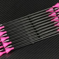 Dards / Fléchettes Alex en carbone avec pointes acier - Pack de 10 (rose) (4)