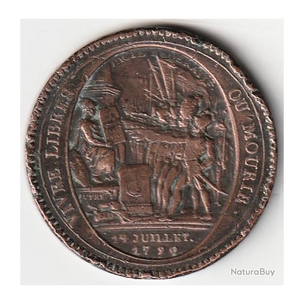 Pice de Monnaie FRANCE  (MONNAIES DE CONFIANCE) Monneron de 5 sols au serment 1792 recherche