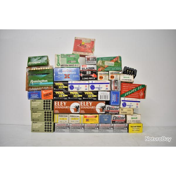 Lot de cartouches 22lr de 9,448kg Marques Diverses