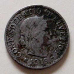 Suisse, très rare monnaie 5 c de 1919