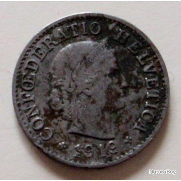 Suisse, trs rare monnaie 5 c de 1919