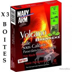 3 Boites de Balles Volcano Sous Calibrée