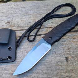Couteau de poche noir Walther FFK 440C G10 avec étui Kydex