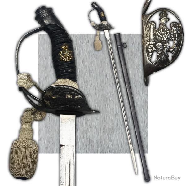 RARE & BEAU SABRE PALASH D'OFFICIER PRUSSIEN LAME BRILLANTE M1889 WW1 KAISER ORIGINAL #2