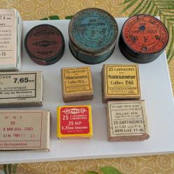 boites vides munitions fabrication française origine