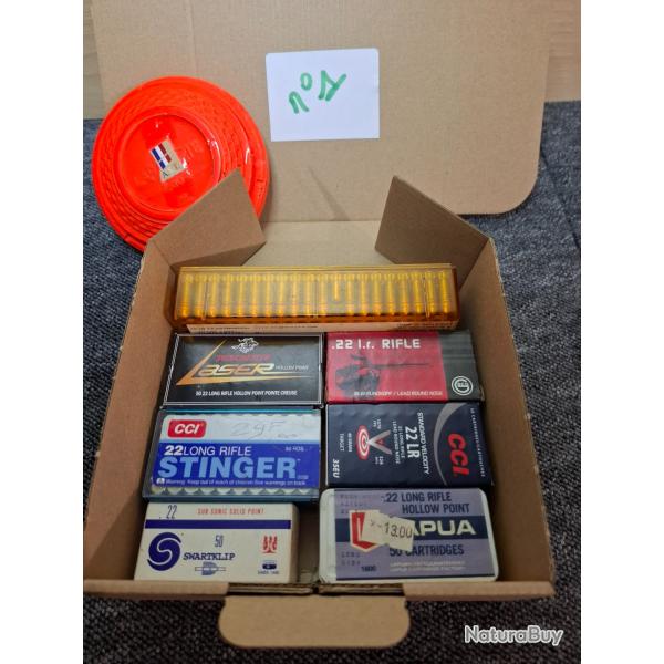 Lot Botes Munitions 22LR pour Essais ou collection - LOT n1