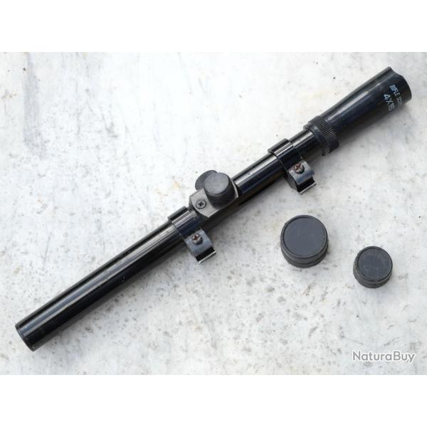 Lunette mtallique RIFLE SCOPE 4x15 de tir 22LR, air comprim et autres - ref COL25LUN002