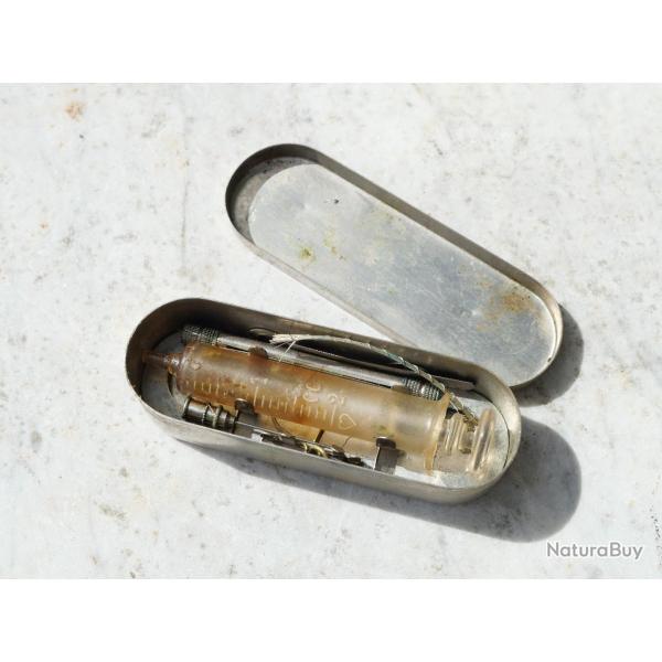 FRANCE 1940 - Service de sant - en verre en boite mtallique MAY25SER001