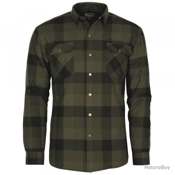 Chemise Classique en Laine Mlange Kaki Noir Canada 2.0 Pinewood