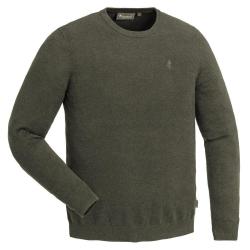 Pull Col Rond Coton Kaki Värnamo Pinewood