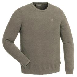 Pull Col Rond Coton Beige Värnamo Pinewood