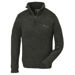 Pull Tricoté Demi Zip Kaki pour Femme Hurricane Pinewood