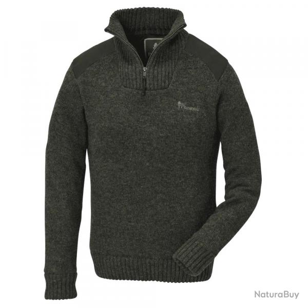 Pull Tricot Demi Zip Kaki pour Femme Hurricane Pinewood