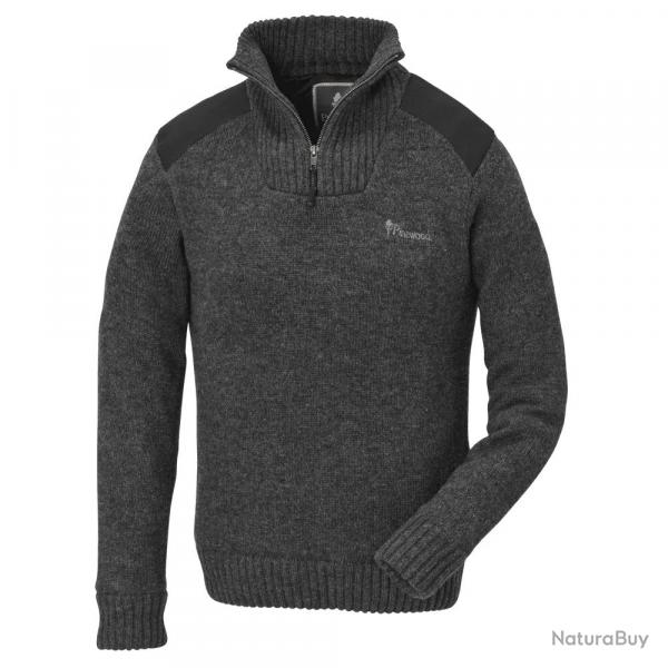 Pull Tricot Demi Zip Gris pour Femme Hurricane Pinewood
