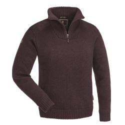 Pull Tricoté Demi Zip Bordeaux pour Femme Hurricane Pinewood