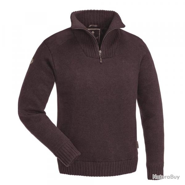 Pull Tricot Demi Zip Bordeaux pour Femme Hurricane Pinewood
