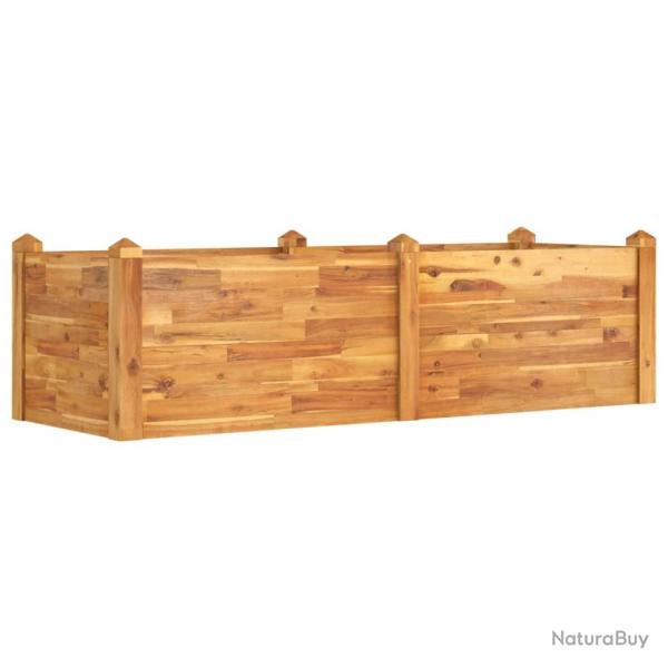 Jardinire bac lit surlev plantes fleurs terrasse jardin de jardin 160 x 60 x 44 cm bois massif d