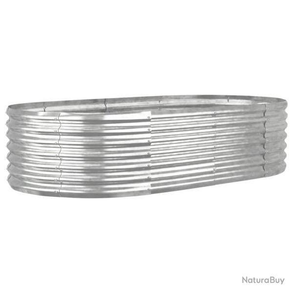 Jardinire bac lit surlev plantes fleurs terrasse jardin de jardin acier enduit de poudre argent