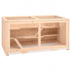 Cage à hamster 104 x 52 x 54 cm bois massif de sapin marron 02_0041677