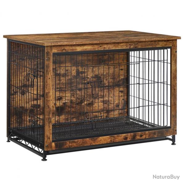 Cage pour chiens table d'appoint niche moderne pour chiens jusqu' 32 kg cage pour chiots plateau a
