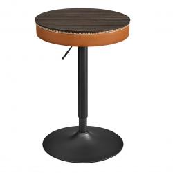 Table de bar réglable en hauteur petite table avec rangement PU avec coutures bar cuisine salon noi