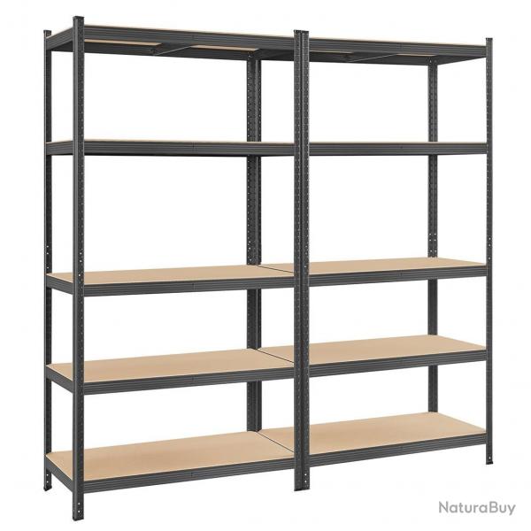 tagre charge lourde mtallique 200 x 100 x 50 cm 5 niveaux charge totale 875 kg (175 kg/niveau) 