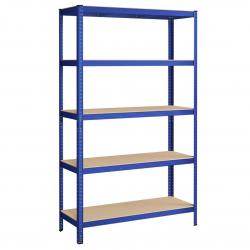 Étagère charge lourde à 5 niveaux meuble de rangement 60 x 120 x 200 cm en acier montage sans outil