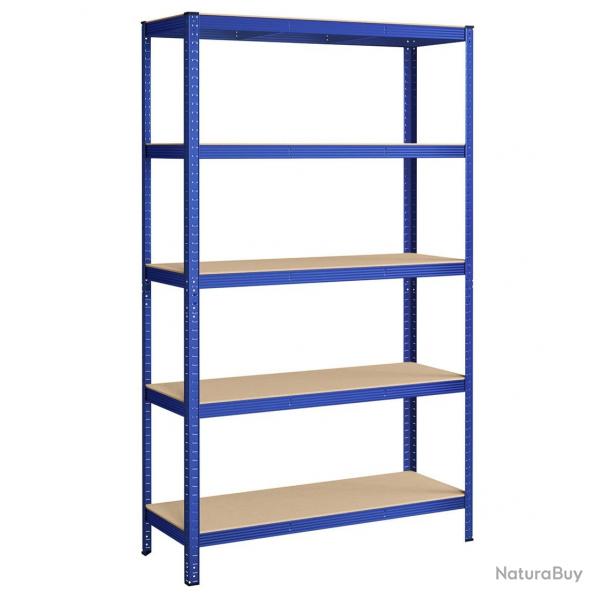 tagre charge lourde  5 niveaux meuble de rangement 60 x 120 x 200 cm en acier montage sans outil