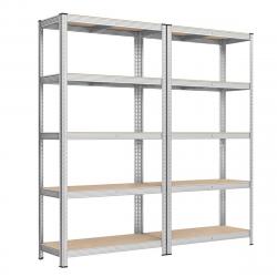 Étagère charge lourde métallique 180 x 90 x 40 cm 5 niveaux charge totale 875 kg (175 kg/niveau) ét