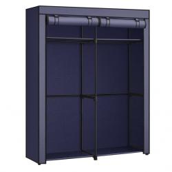 Armoire de rangement penderie e 140 x 43 x 174 cm portable avec barre de suspension porte-vêtements