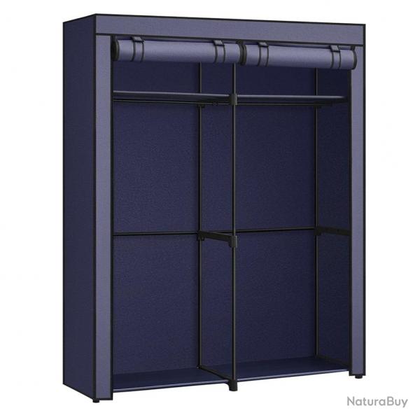 Armoire de rangement penderie e 140 x 43 x 174 cm portable avec barre de suspension porte-vtements