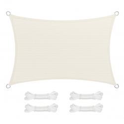 Voile d'ombrage 2 x 3 m toile tendu en hdpe protection salaire extérieure respirant pour balcon ter