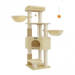 Arbre à chat grand et stable avec tapis chaud auto-toiletteurs poteaux à griffer niche hamacs plate