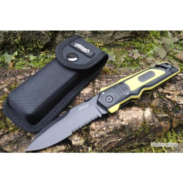 Couteau pliant Walther  lame dentele