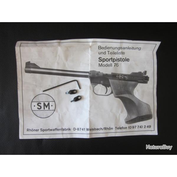 Guidons de rechange pour pistolet de prcision Rhoner SM 76 Cal. 22LR