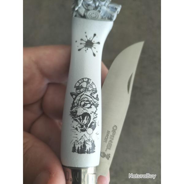 Couteau de poche pliant loup