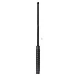 Matraque Telecopique Acier Trempé manche Gomme 21 + etui - Noire - CLOVX