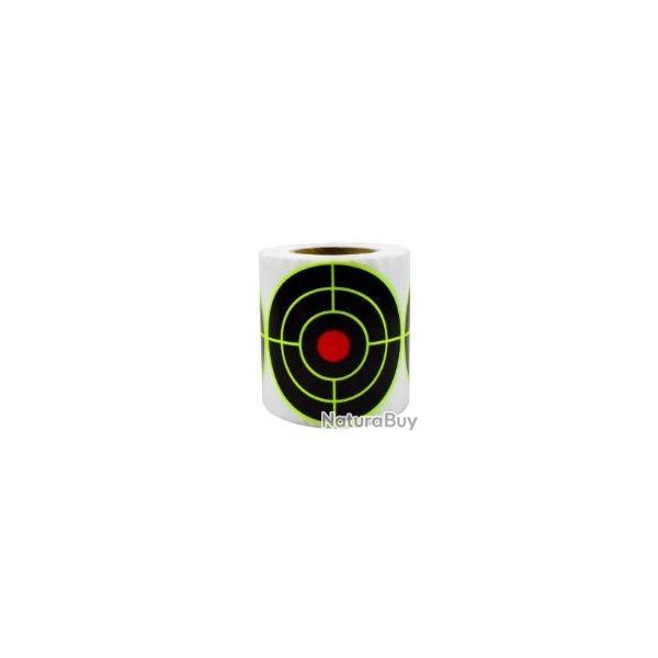200 Pices Auto-Adhsive - Tir - Cible Autocollant 7.6 cm - JAUNE (2)